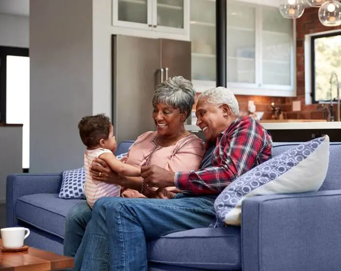 grandparents with child