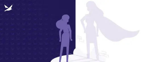 spero hope loans illustration of lady becoming superwoman